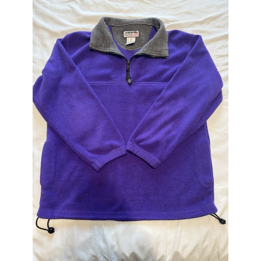 Alpine Tek Fleece Pullover Women's Medium 1/4 Zip Adjustable Hem